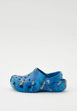Сабо Crocs Classic Shark Clog PS. Цвет: синий