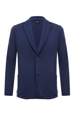 Шерстяной пиджак Gran Sasso. Цвет: синий