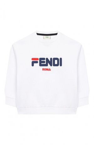 Хлопковый свитшот Fendi. Цвет: белый