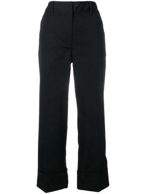 Укороченные прямые брюки Prada. Цвет: черный