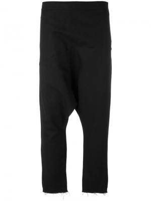 Костюмные брюки с заниженным шаговым швом Nostra Santissima. Цвет: чёрный