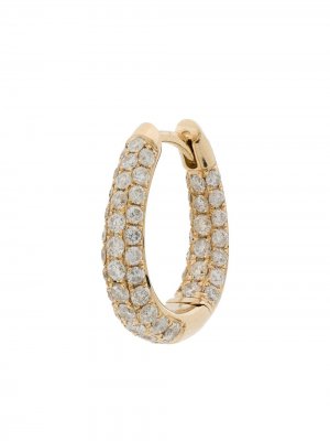 Серьга-кольцо Inside Out из желтого золота с бриллиантами Jacquie Aiche. Цвет: золотистый