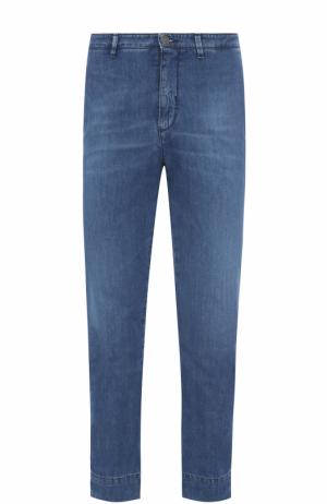 Укороченные джинсы прямого кроя 2 Men Jeans. Цвет: синий