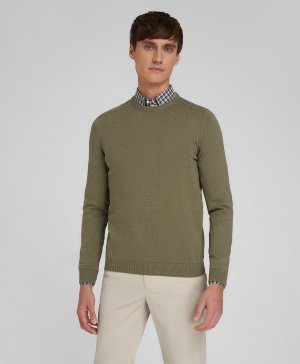 Пуловер трикотажный KWL-0678-1 LKHAKI HENDERSON. Цвет: зеленый