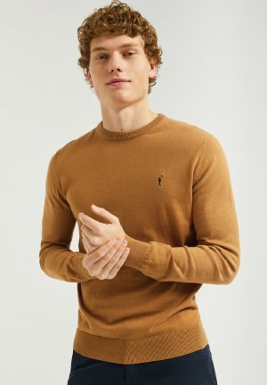 Вязаный свитер U NECK GG12 , цвет brown sugar Polo Club