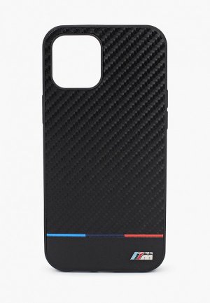 Чехол для iPhone BMW 12 Pro Max (6.7), M-Collection PU Carbon inspiration Tricolor Black. Цвет: черный