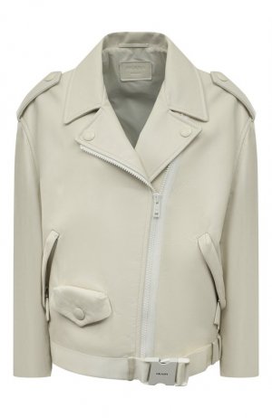 Кожаная куртка Prada. Цвет: белый