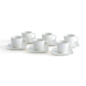 Комплект из 6 кофейных чашек LA REDOUTE INTERIEURS. Цвет: белый