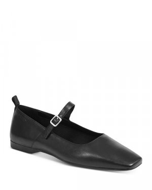 Женские туфли на плоской подошве Delia с квадратным носком и ремешком щиколотке , цвет Black Vagabond