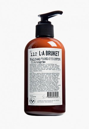 Кондиционер для волос La Bruket 112, Citrongras/Lemongrass Balsam/Conditioner, 240 мл. Цвет: прозрачный