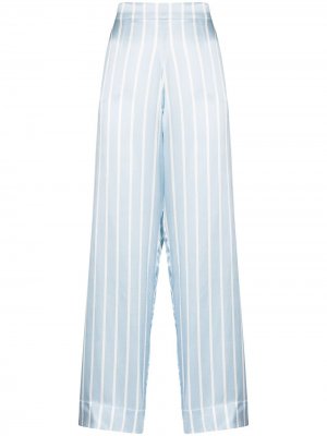Пижамные брюки London в полоску Asceno. Цвет: синий