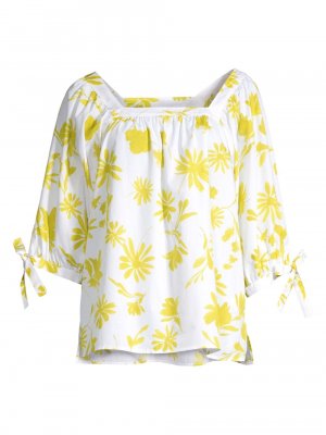 Блуза свободного кроя с цветочным принтом , разноцветный ROSSO35