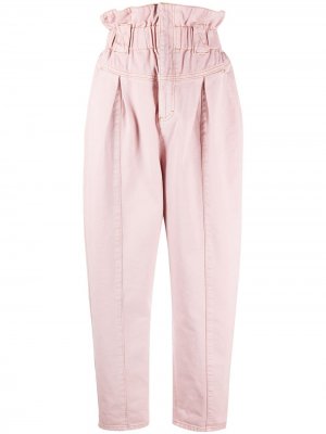 Укороченные брюки с присборенной талией Fendi. Цвет: розовый
