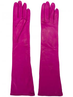 Длинные перчатки Erika Cavallini. Цвет: розовый