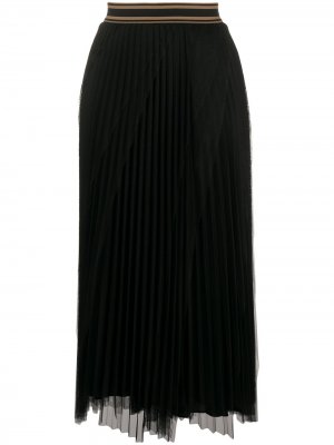 Плиссированная юбка миди Brunello Cucinelli. Цвет: черный