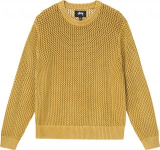 Свитер Pigment Dyed Loose Gauge Sweater 'Gold', золотой Stussy