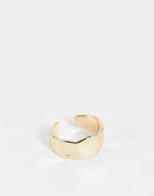 Золотистое литое кольцо -Золотистый French Connection