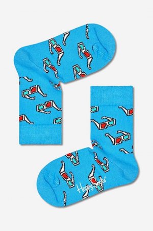 Детские носки 3D Очки, синий Happy Socks