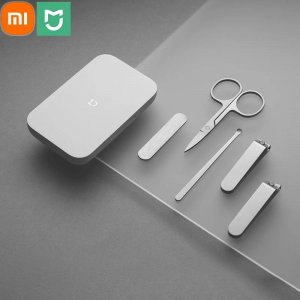 5 в 1 Mijia триммер для ухода за маникюром из нержавеющей стали, портативная пилочка ногтей с брызгозащищенным корпусом хранения Xiaomi