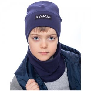 Комплект (шапка, снуд) для мальчика А.300280, цвет серый, размер 52-54 7310372 FOMAS. Цвет: серый