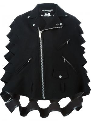 Накидка-кейп в стиле байкерской куртки Junya Watanabe Comme Des Garçons. Цвет: чёрный