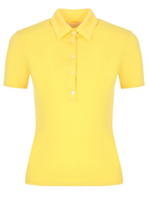 Хлопковая футболка-поло Cruciani. Цвет: желтый
