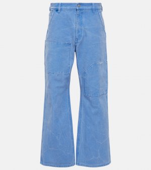 Прямые брюки из плотной ткани palma со средней посадкой , синий Acne Studios