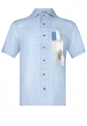 Рубашка cкоротким рукавом CORNELIANI. Цвет: голубой
