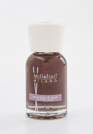 Аромадиффузор Millefiori Milano NATURAL / 100 мл Белое какао и дерево Cocoa blanc & Woods. Цвет: прозрачный
