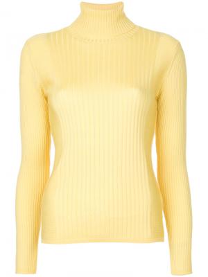 Пуловер-водолазка в рубчик Astraet. Цвет: жёлтый и оранжевый