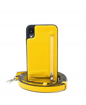 Чехол Crossbody XR для iPhone с кошельком на ремешке , желтый Hera Cases