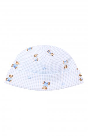 Хлопковая шапка Polo Ralph Lauren. Цвет: голубой