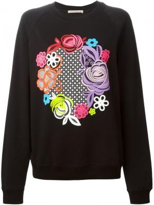 Floral print sweatshirt Christopher Kane. Цвет: чёрный