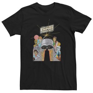 Мужская футболка с иллюстрированным плакатом «Империя наносит ответный удар» Star Wars