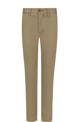 Однотонные укороченные джинсы Polo Ralph Lauren. Цвет: оливковый
