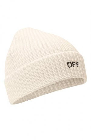 Шерстяная шапка Off-White. Цвет: кремовый