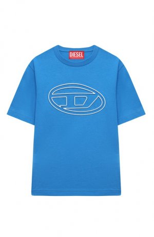 Хлопковая футболка Diesel. Цвет: синий