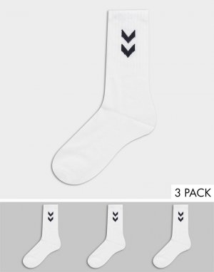 Набор из 3 пар белых носков -Белый Hummel