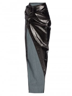 Длинная джинсовая юбка с покрытием Edfu , черный Rick Owens