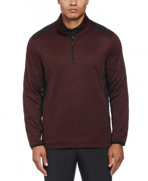 Мужской двухцветный пуловер для гольфа с молнией в четверть цвета космического , красный PGA TOUR