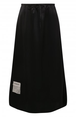 Шелковая юбка Ruban. Цвет: чёрный