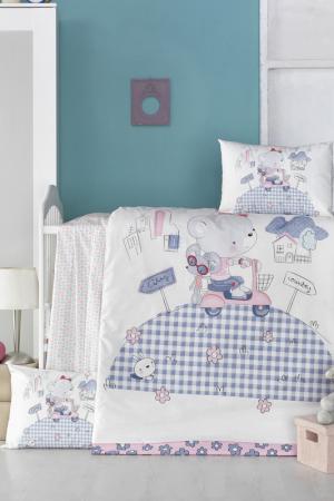 Baby Quilt Cover Set Victoria. Цвет: white, lilac, pink