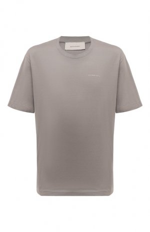 Хлопковая футболка Limitato. Цвет: серый