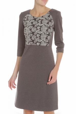 Платье E.LEVY. Цвет: серый