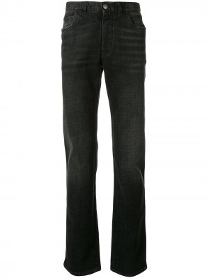 Прямые джинсы с завышенной талией Brioni. Цвет: черный