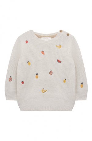 Хлопковый пуловер babybu. Цвет: серый