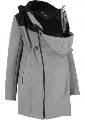 Короткое пальто/куртка для беременных из софтшелла , серый Bpc Bonprix Collection