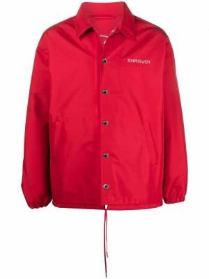 Drawstring-waist shirt jacket Khrisjoy. Цвет: красный