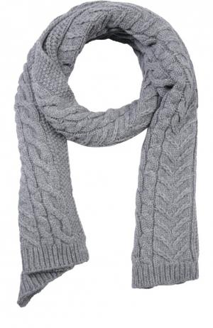 Вязаный шарф MRZ. Цвет: серый