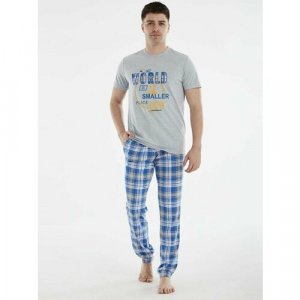 Пижама , футболка, брюки, размер 46, серый Relax Mode. Цвет: серый
